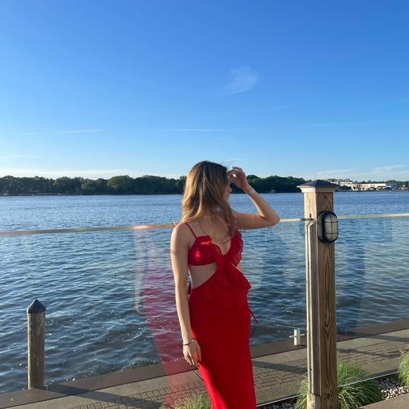 Peppermayo Exclusive - Klara
Cut Out Maxi Dress - Red - Picture 3 of 4